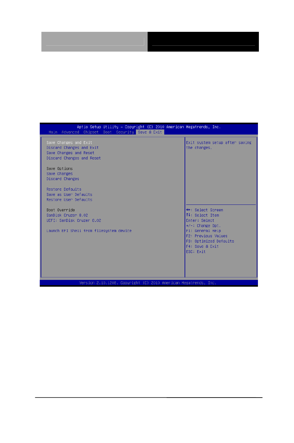 Save & exit | AAEON AEC-6636 User Manual | Page 71 / 109