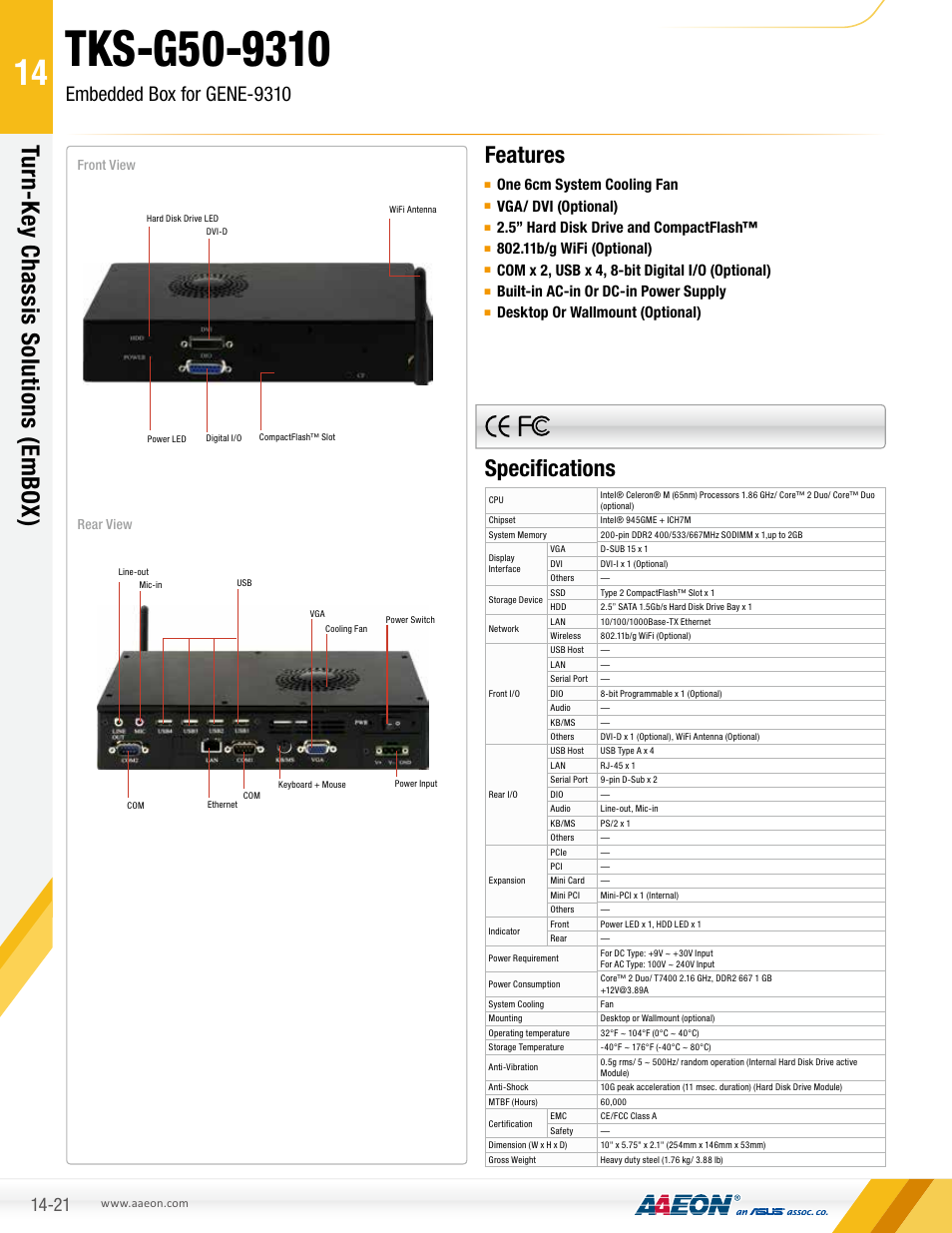 AAEON TKS-G50-9310 User Manual | 2 pages