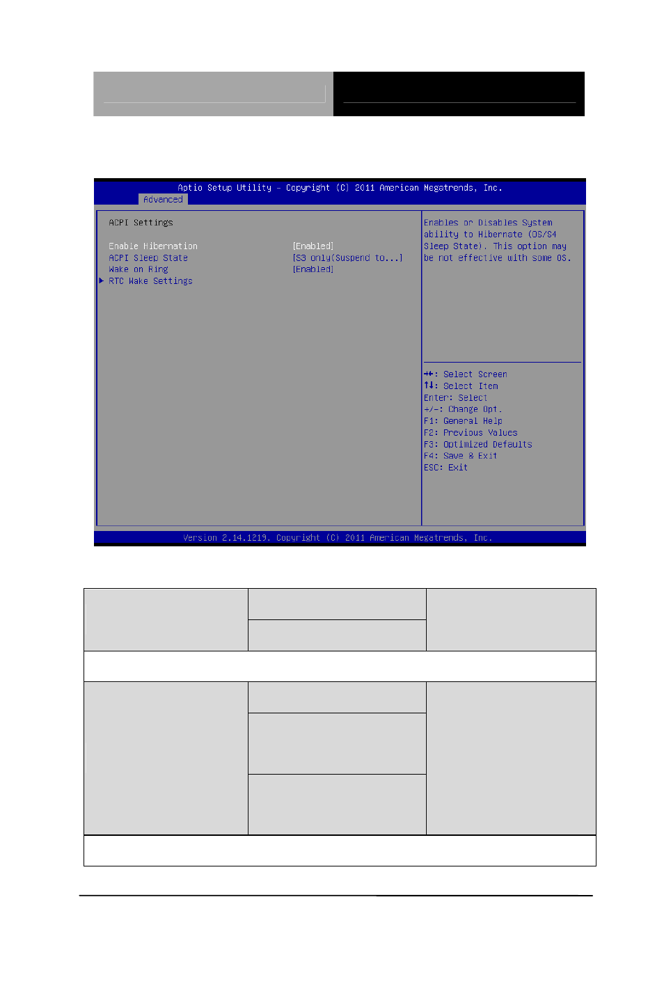 Acpi settings | AAEON TKS-G50-QM77 User Manual | Page 44 / 117