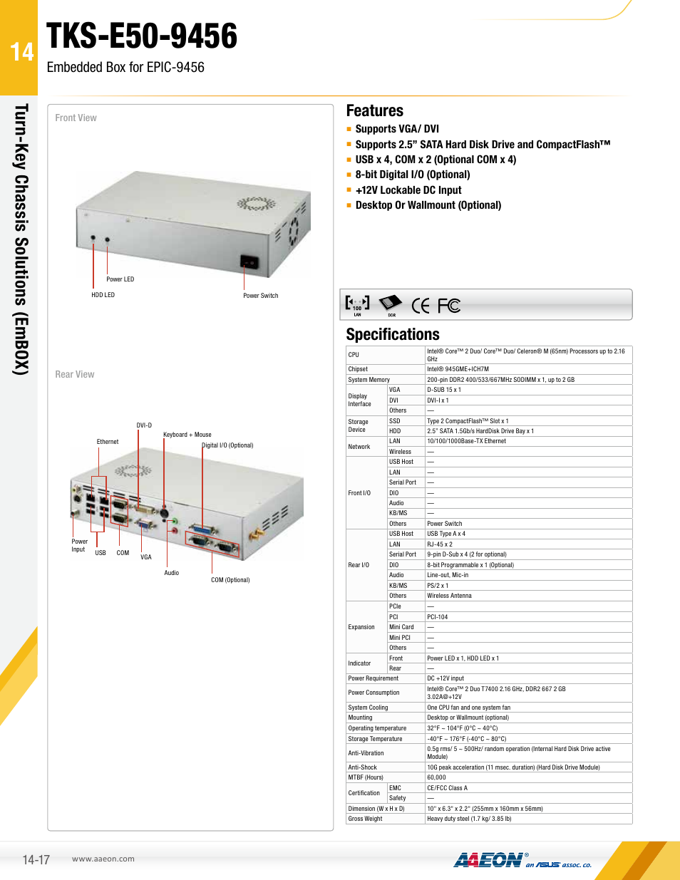 AAEON TKS-E50-9456 User Manual | 2 pages