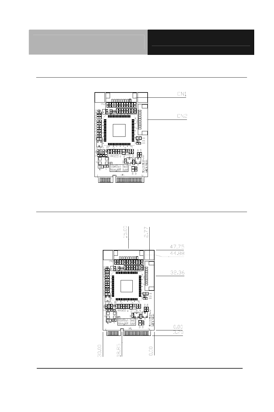 3 location of jumpers and connectors, 4 mechanical drawing | AAEON PER-V36C User Manual | Page 8 / 11