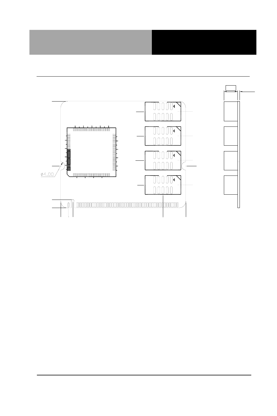 3 connector locations and dimension | AAEON PER-C40C User Manual | Page 8 / 15