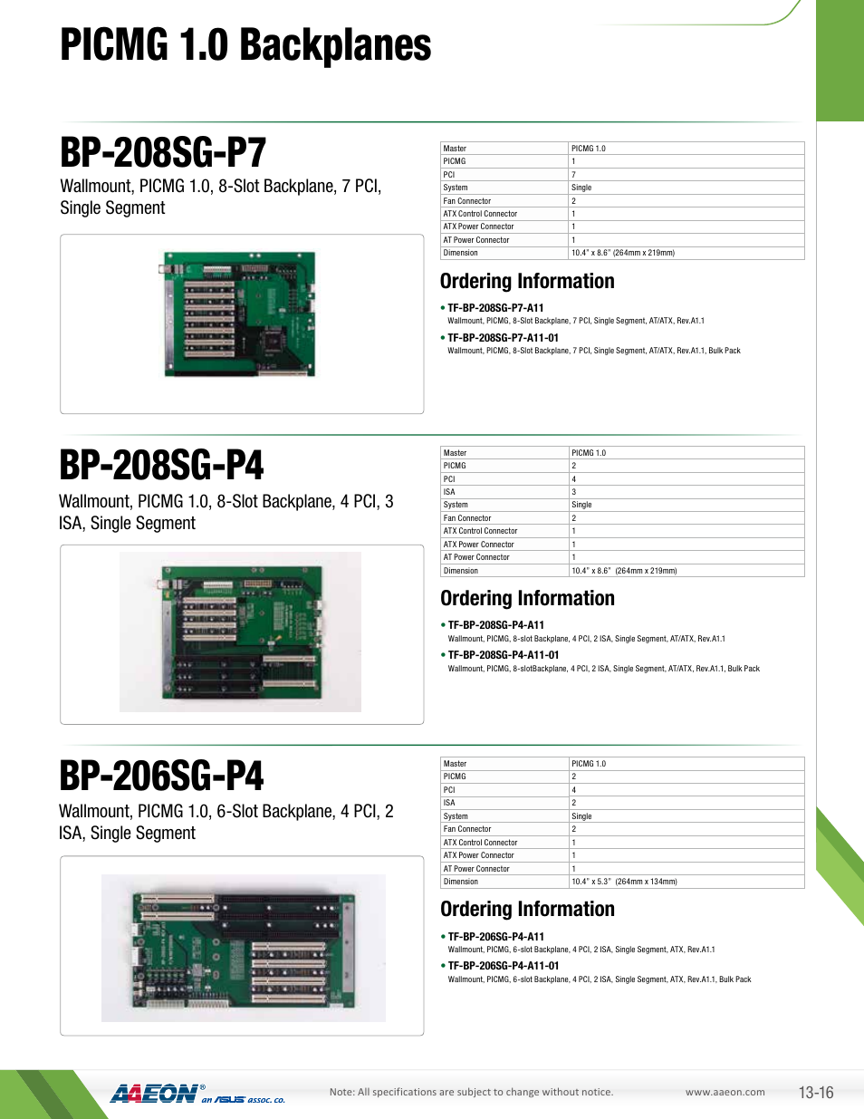 AAEON BP-206SG-P4 User Manual | 1 page