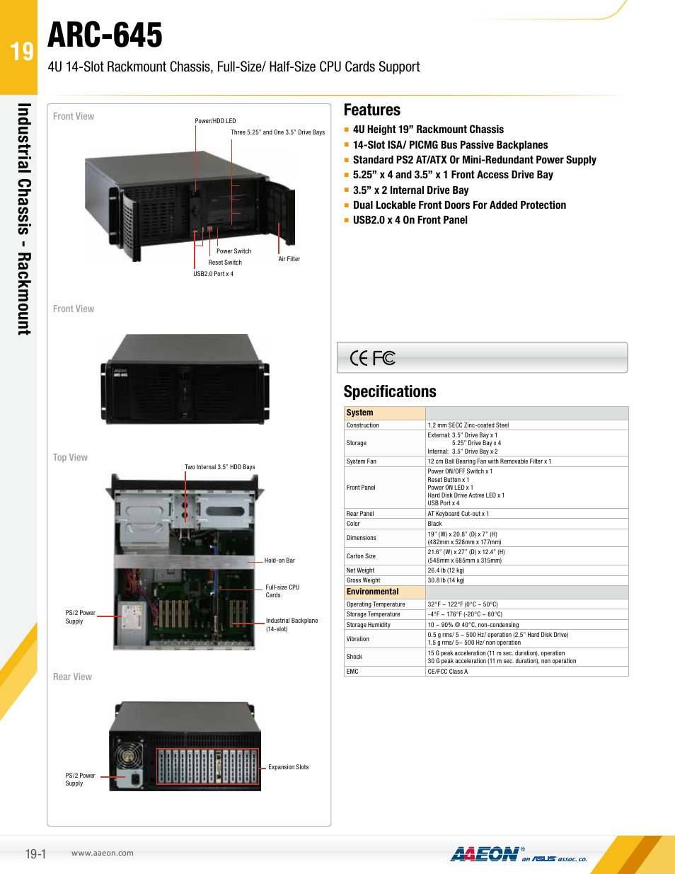 AAEON ARC-645 User Manual | 2 pages