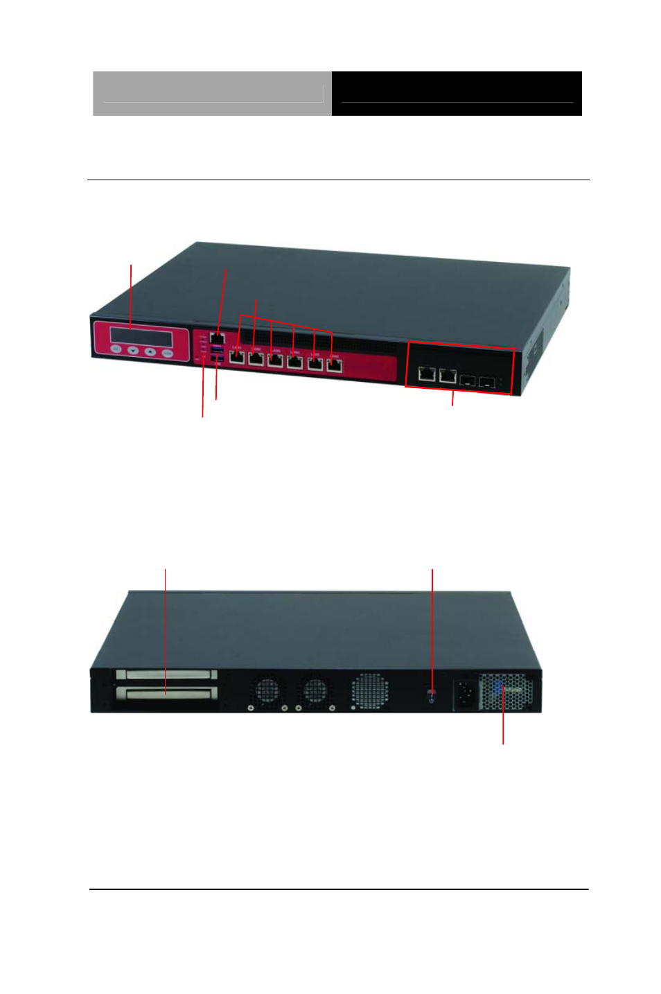 4 general system information front view, Rear view | AAEON FWS-7400 User Manual | Page 13 / 107