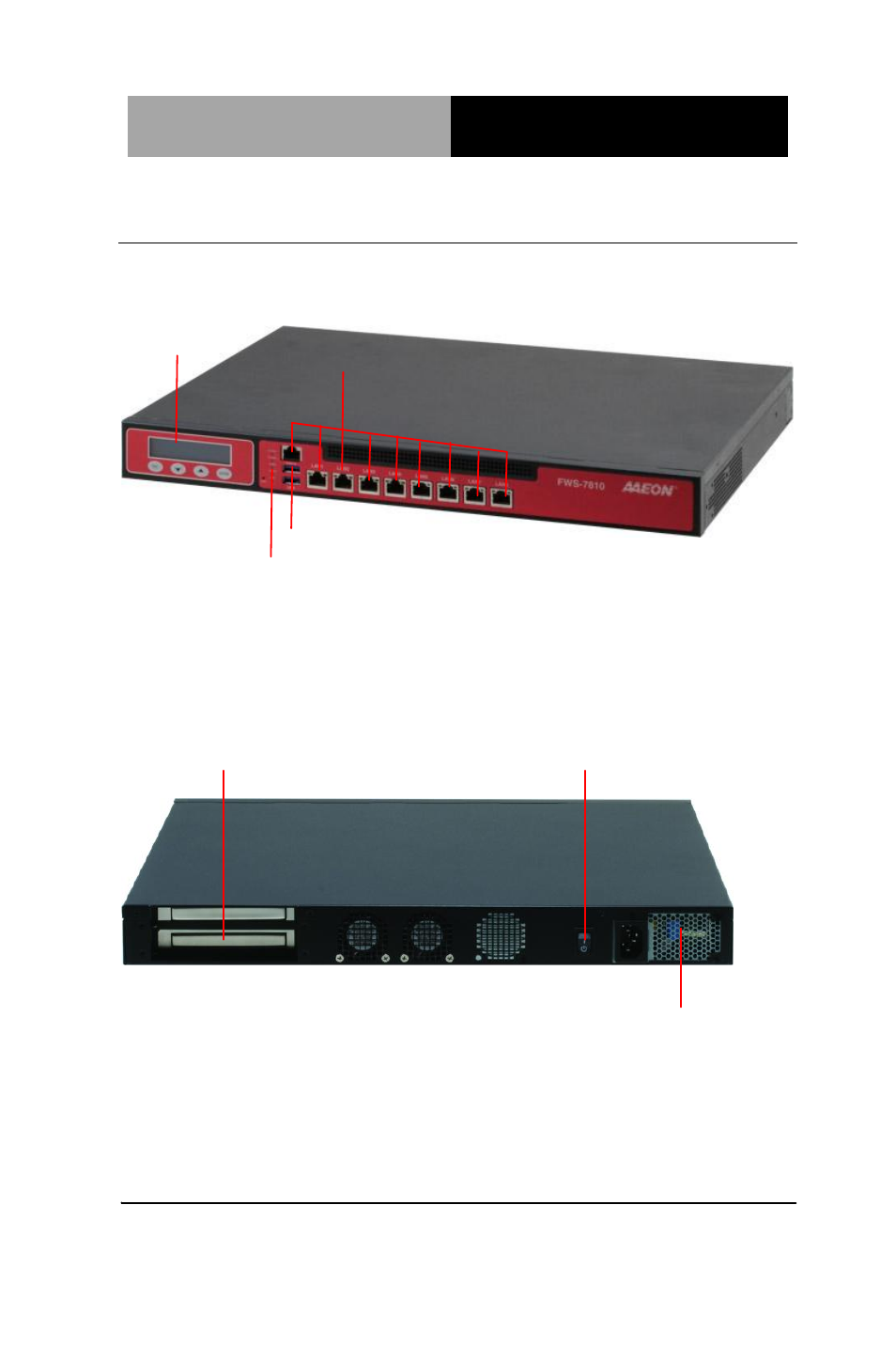 4 general system information front view rear view | AAEON FWS-7810 User Manual | Page 13 / 105