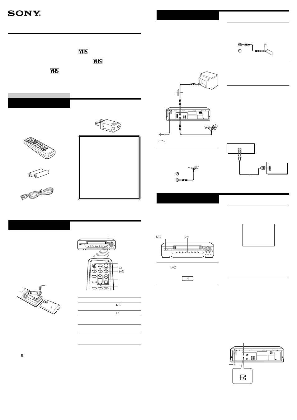 Sony SLV-GA35TH User Manual | 4 pages