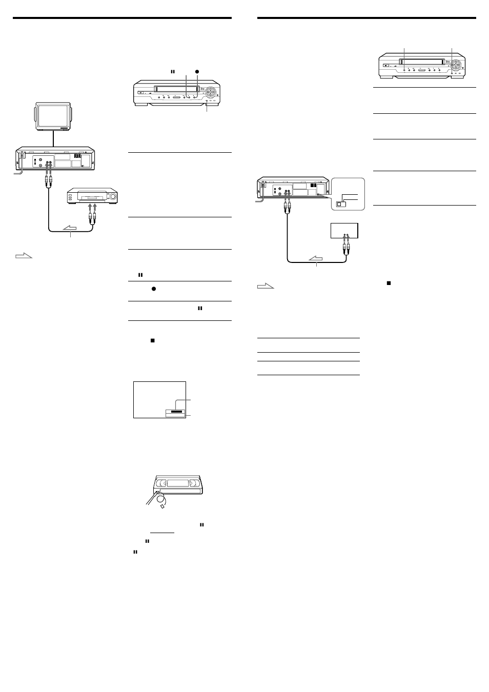 Editing with another unit, Synchronised recording | Sony SLV-GA35TH User Manual | Page 3 / 4