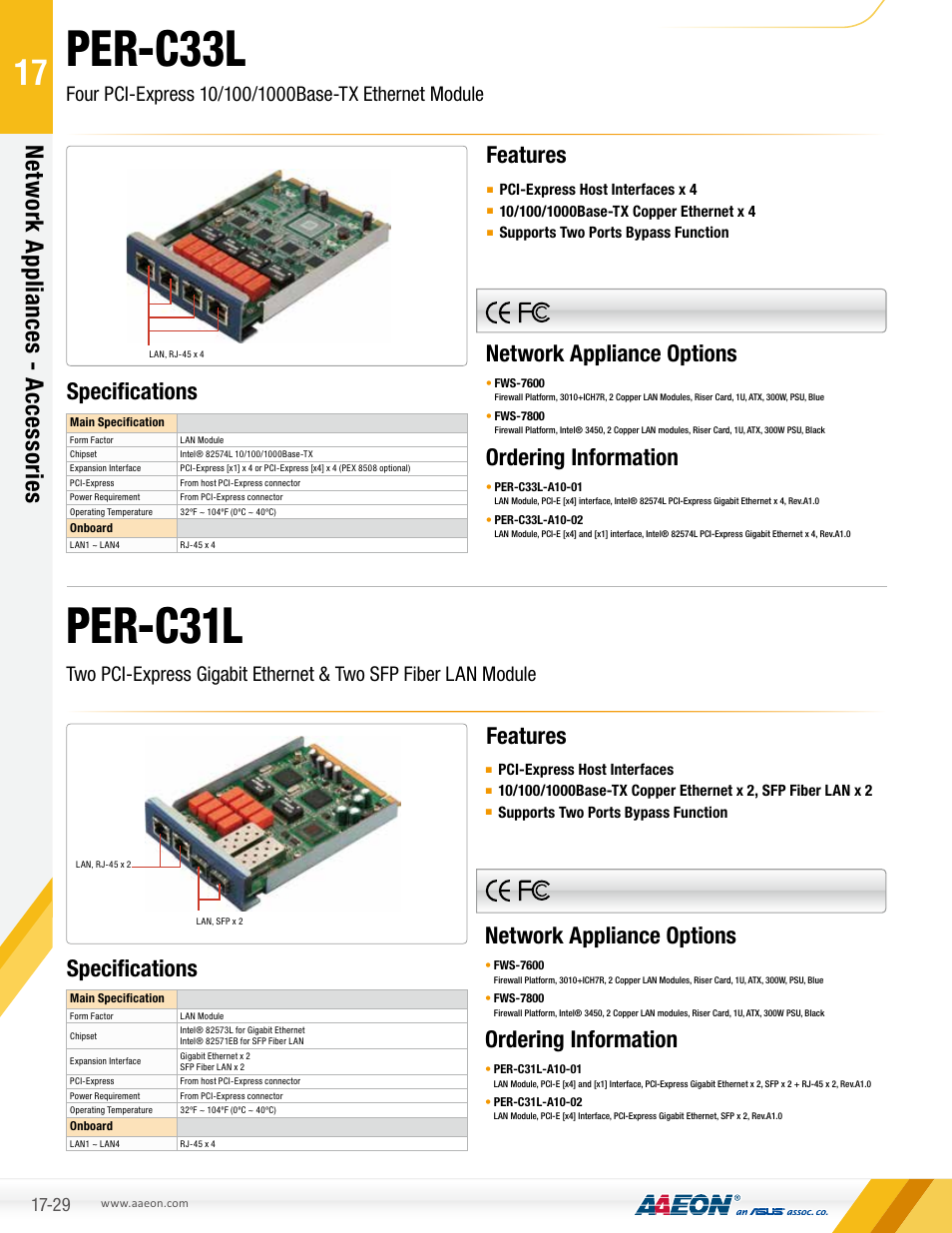 AAEON PER-C31L User Manual | 1 page