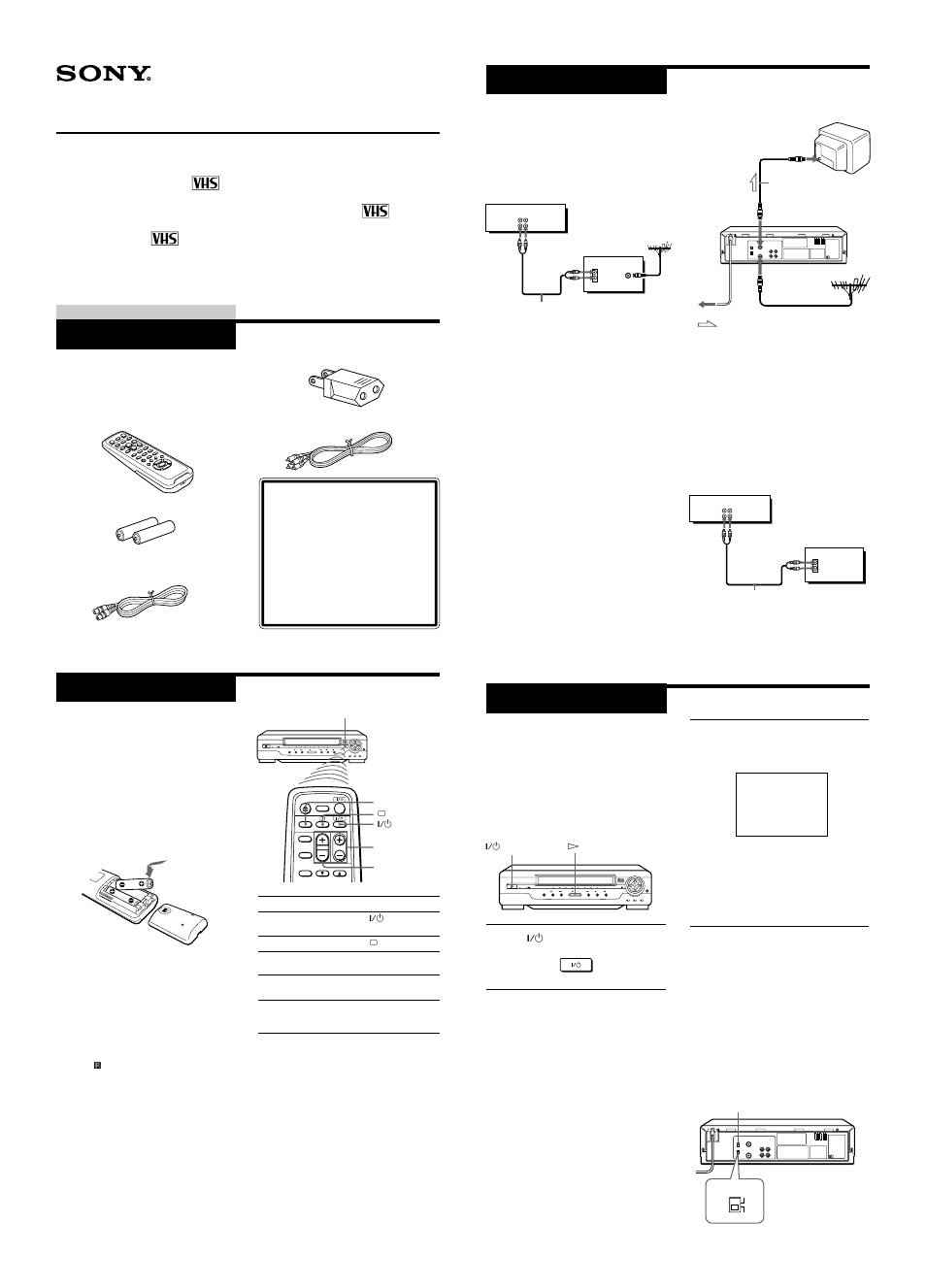 Sony SLV-GA59 User Manual | 4 pages