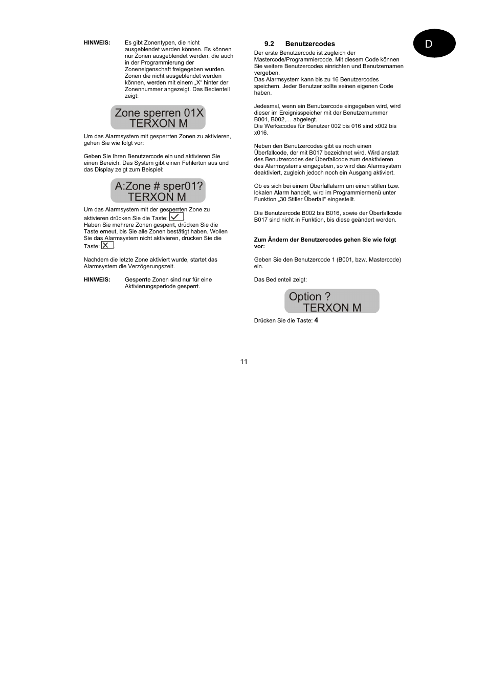 ABUS AZ4299 Terxon SX Base Kit with sounder Operating instructions User Manual | Page 11 / 74
