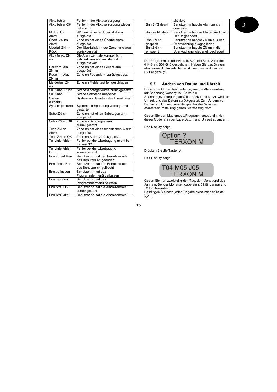 ABUS AZ4299 Terxon SX Base Kit with sounder Operating instructions User Manual | Page 15 / 74