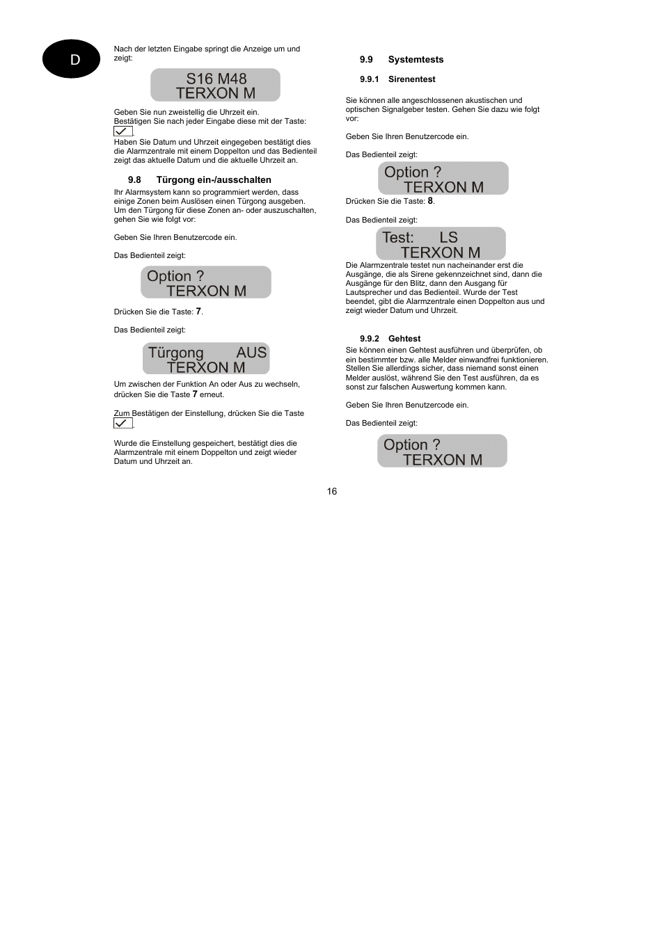 ABUS AZ4299 Terxon SX Base Kit with sounder Operating instructions User Manual | Page 16 / 74