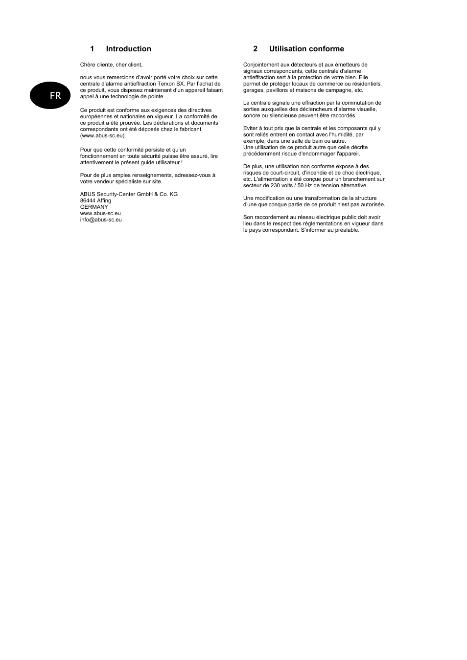 ABUS AZ4299 Terxon SX Base Kit with sounder Operating instructions User Manual | Page 39 / 74