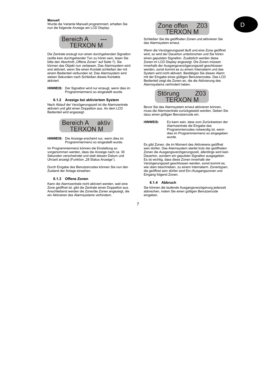 ABUS AZ4299 Terxon SX Base Kit with sounder Operating instructions User Manual | Page 7 / 74