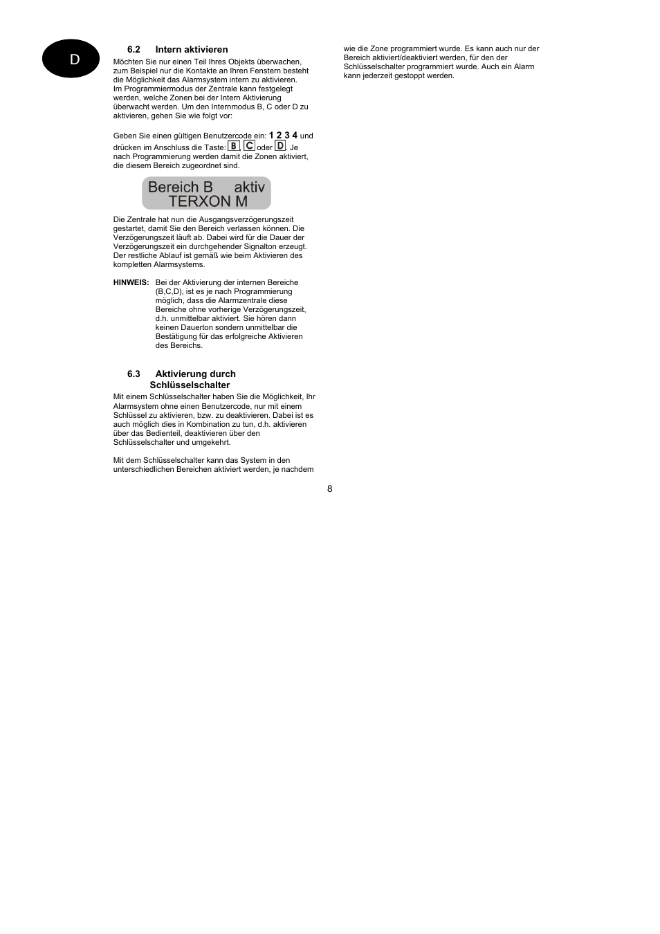 ABUS AZ4299 Terxon SX Base Kit with sounder Operating instructions User Manual | Page 8 / 74