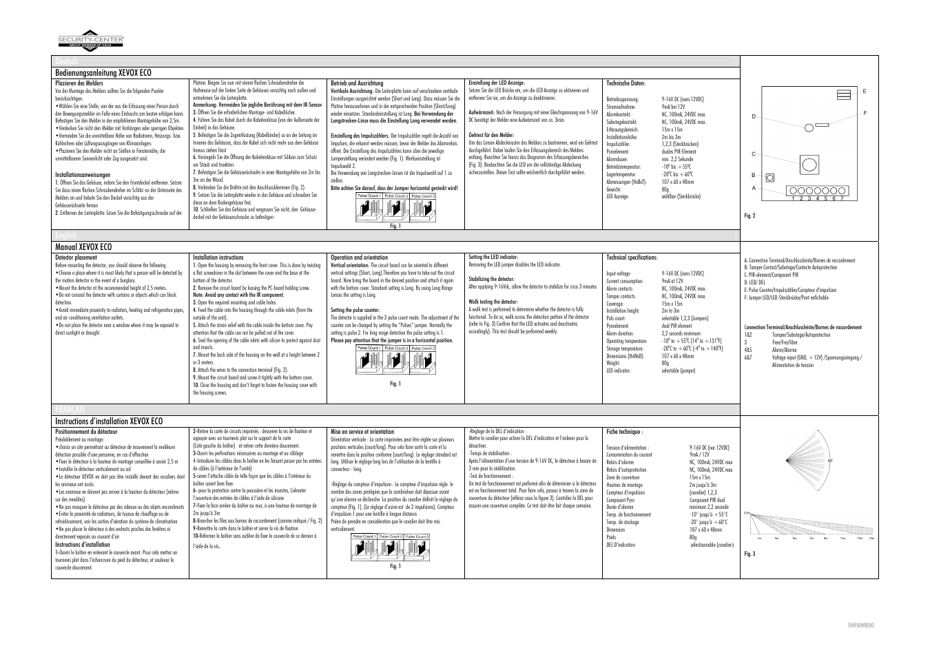 Xevox eco_d_uk_f.pdf | ABUS BW8000 Wired motion detector User Manual | Page 2 / 2