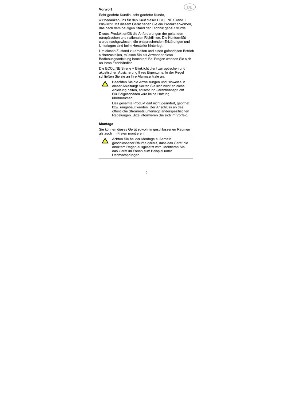 ABUS SG1683 Flashing light and siren User Manual | Page 3 / 12