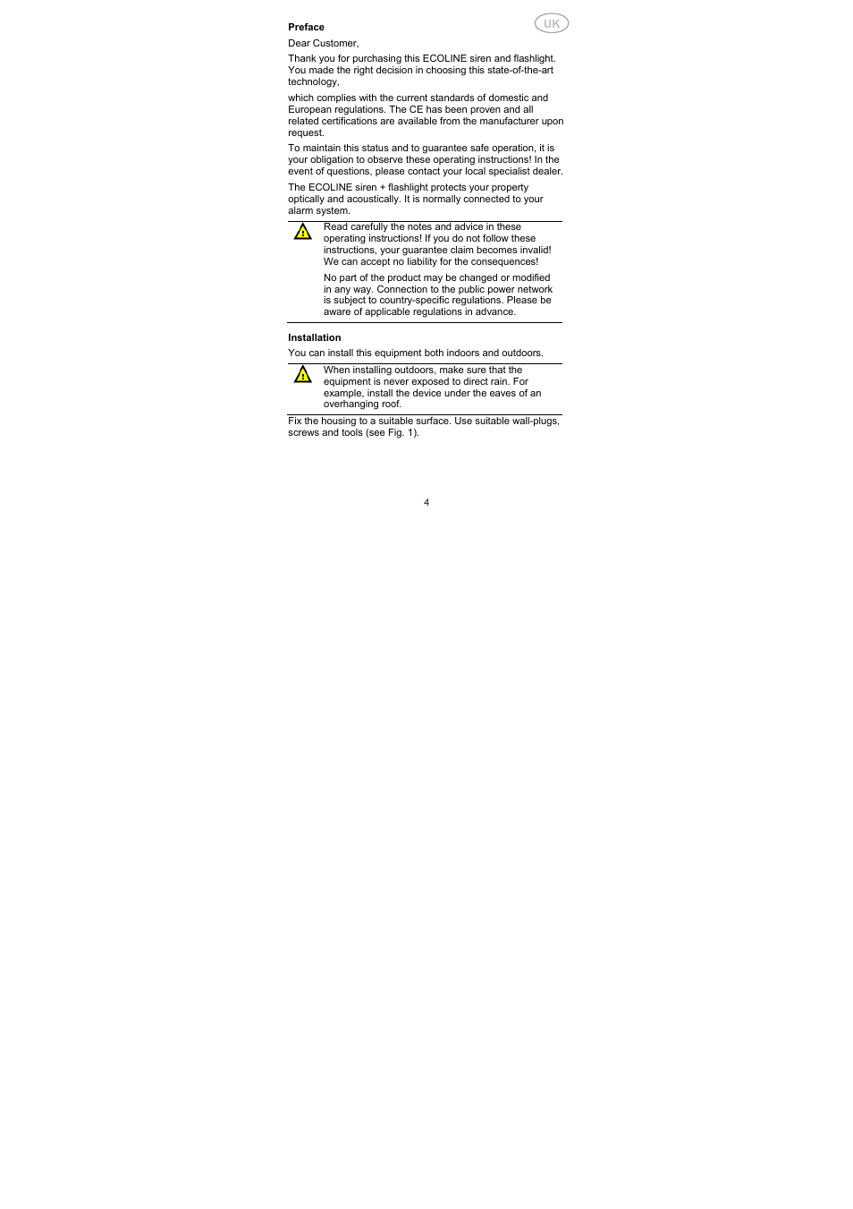 ABUS SG1683 Flashing light and siren User Manual | Page 5 / 12