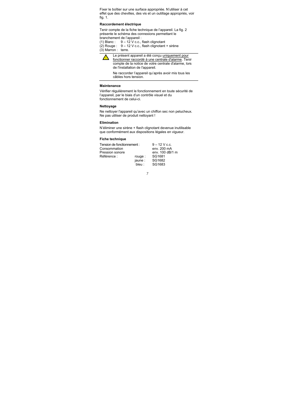ABUS SG1683 Flashing light and siren User Manual | Page 8 / 12