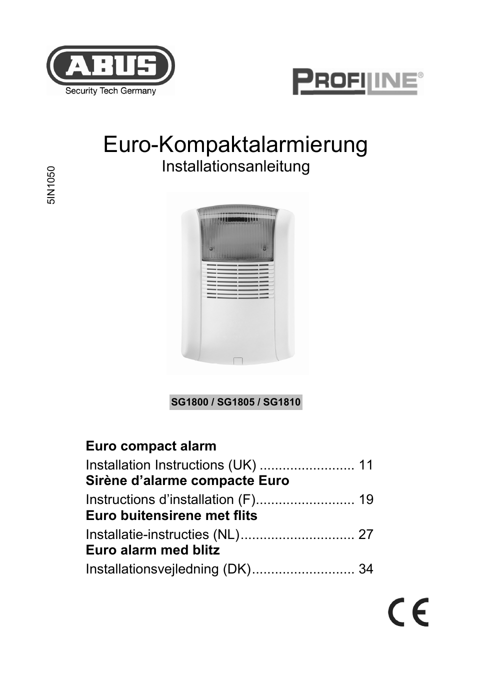 ABUS SG1810 Profiline sounder User Manual | 40 pages