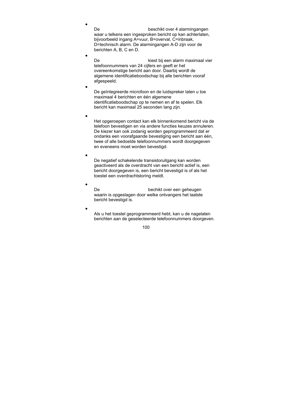 ABUS AZ6301 Terxon PSTN dialer User Manual | Page 100 / 189