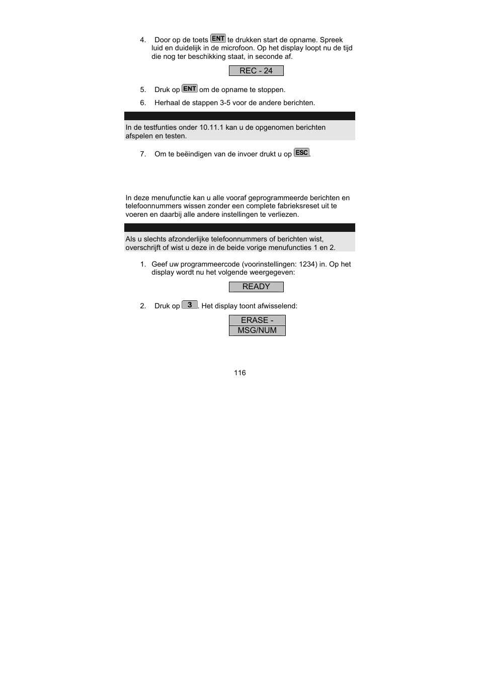 ABUS AZ6301 Terxon PSTN dialer User Manual | Page 116 / 189