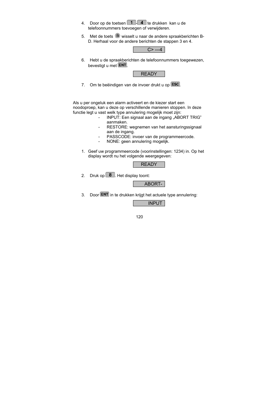 ABUS AZ6301 Terxon PSTN dialer User Manual | Page 120 / 189