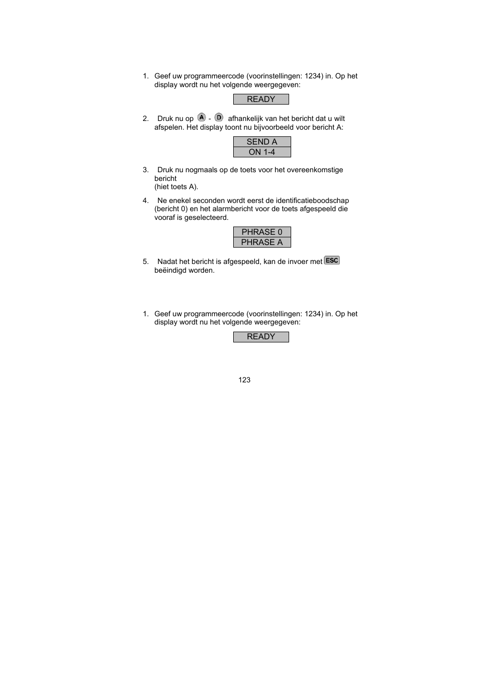 ABUS AZ6301 Terxon PSTN dialer User Manual | Page 123 / 189