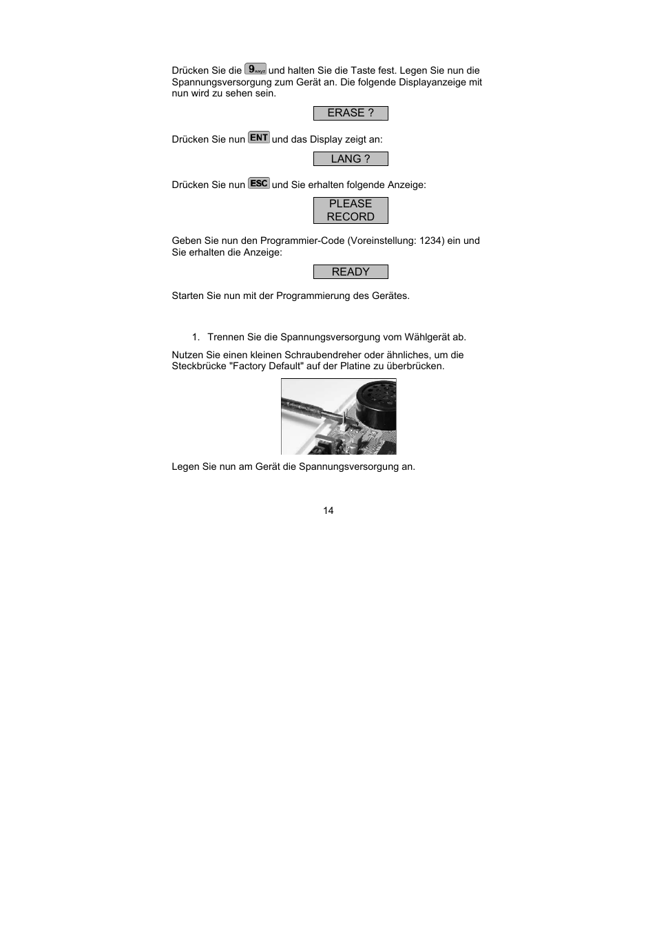 ABUS AZ6301 Terxon PSTN dialer User Manual | Page 14 / 189