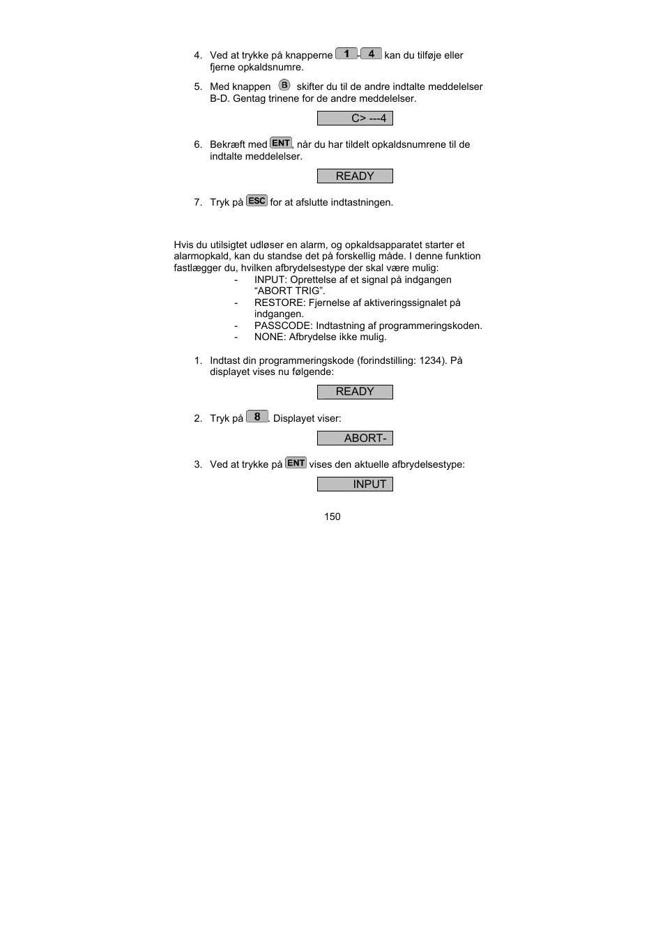 ABUS AZ6301 Terxon PSTN dialer User Manual | Page 150 / 189