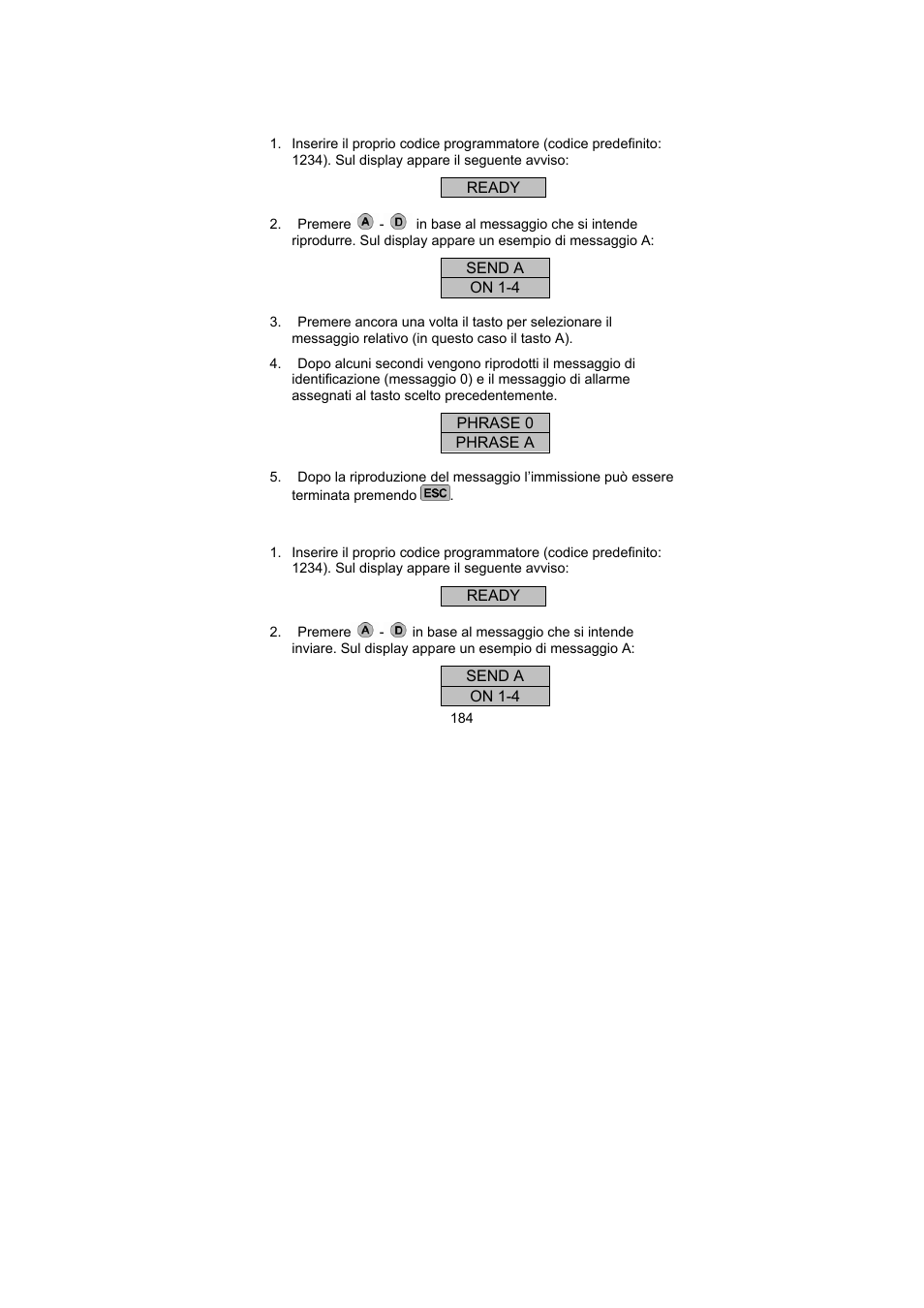 ABUS AZ6301 Terxon PSTN dialer User Manual | Page 184 / 189