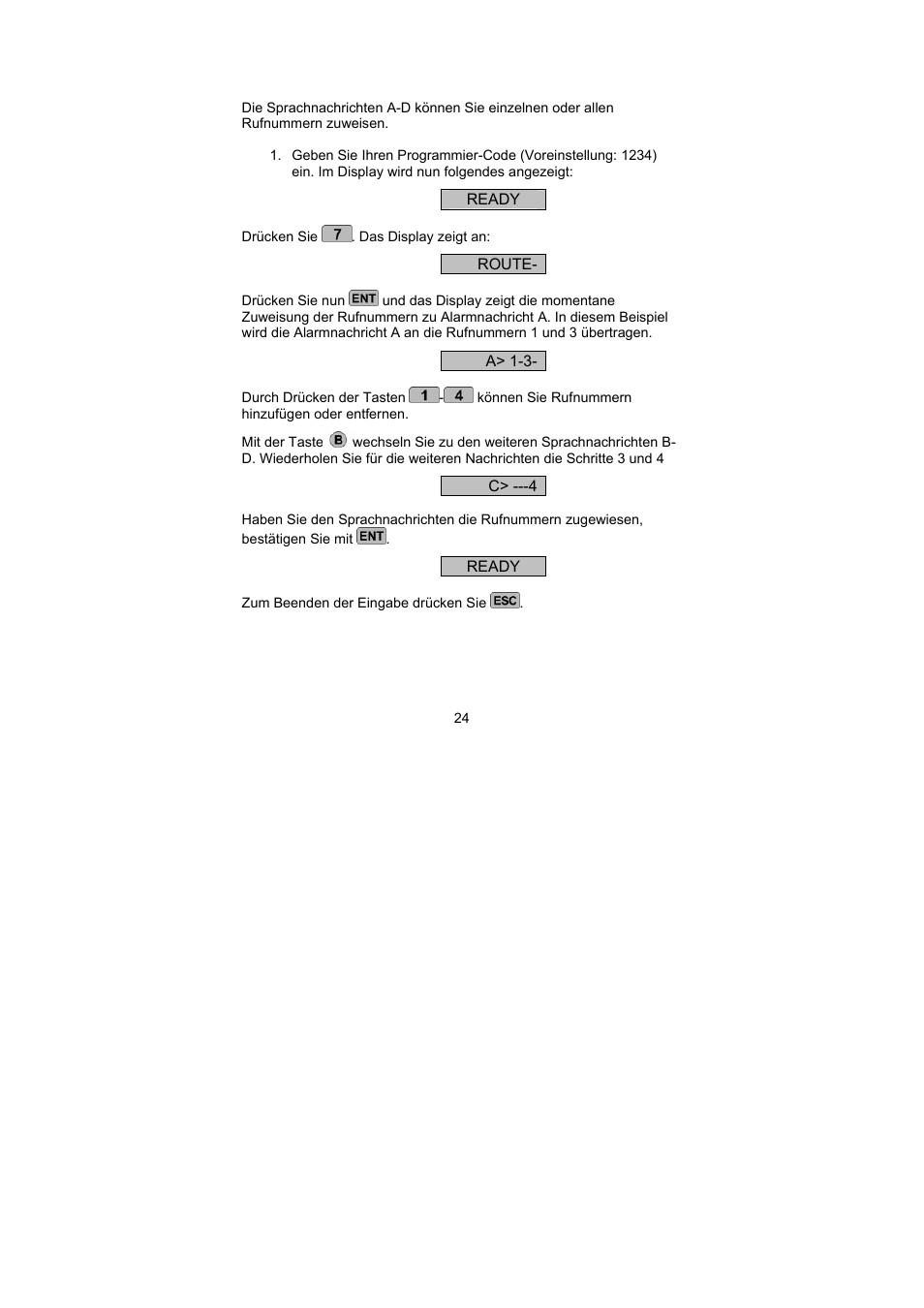 ABUS AZ6301 Terxon PSTN dialer User Manual | Page 24 / 189