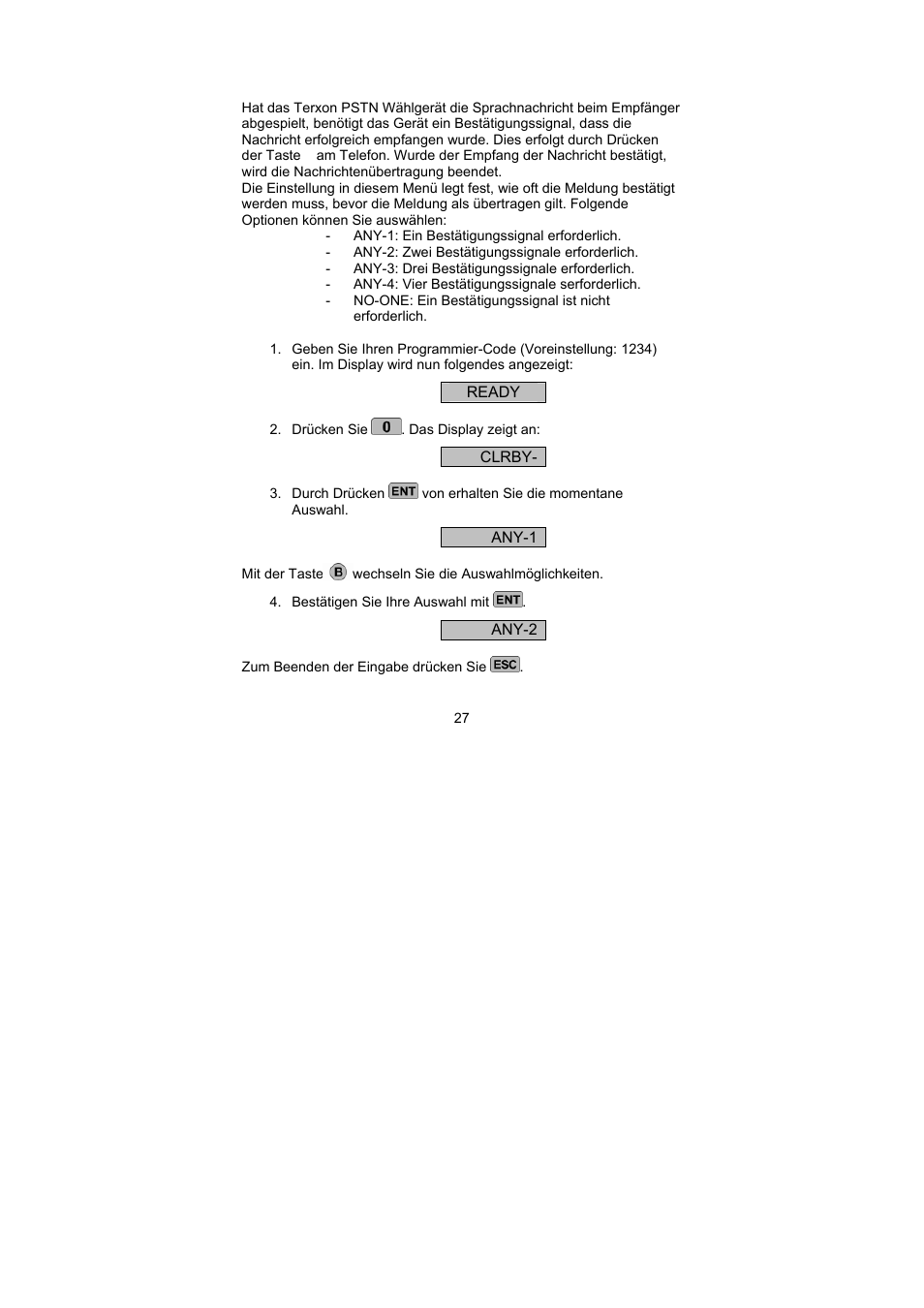 ABUS AZ6301 Terxon PSTN dialer User Manual | Page 27 / 189