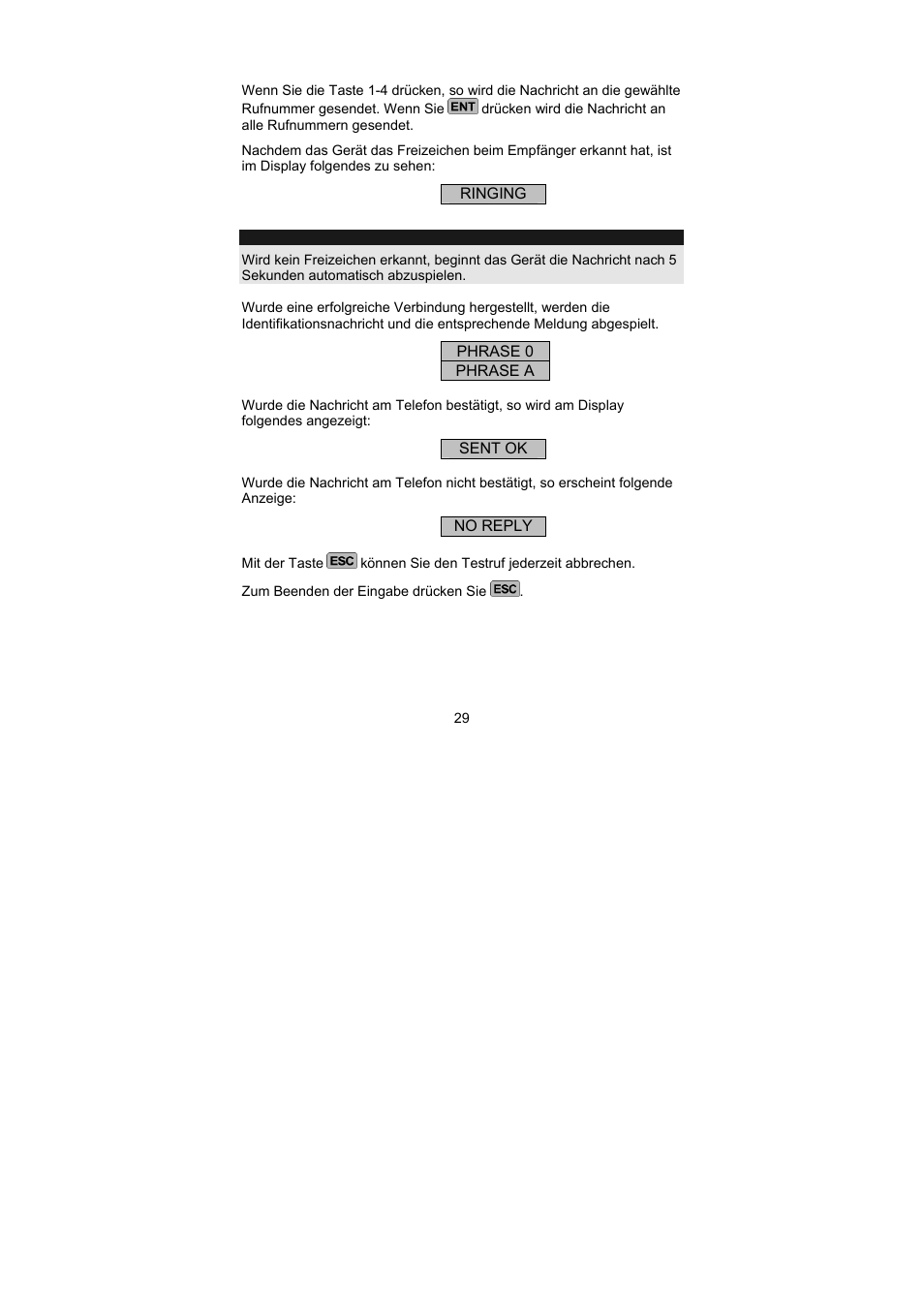 Displayanzeigen | ABUS AZ6301 Terxon PSTN dialer User Manual | Page 29 / 189