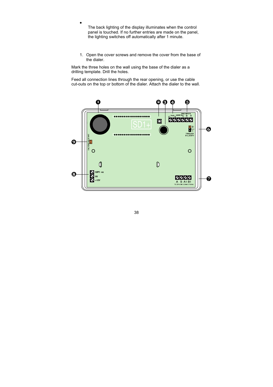 Installation, Board overview | ABUS AZ6301 Terxon PSTN dialer User Manual | Page 38 / 189