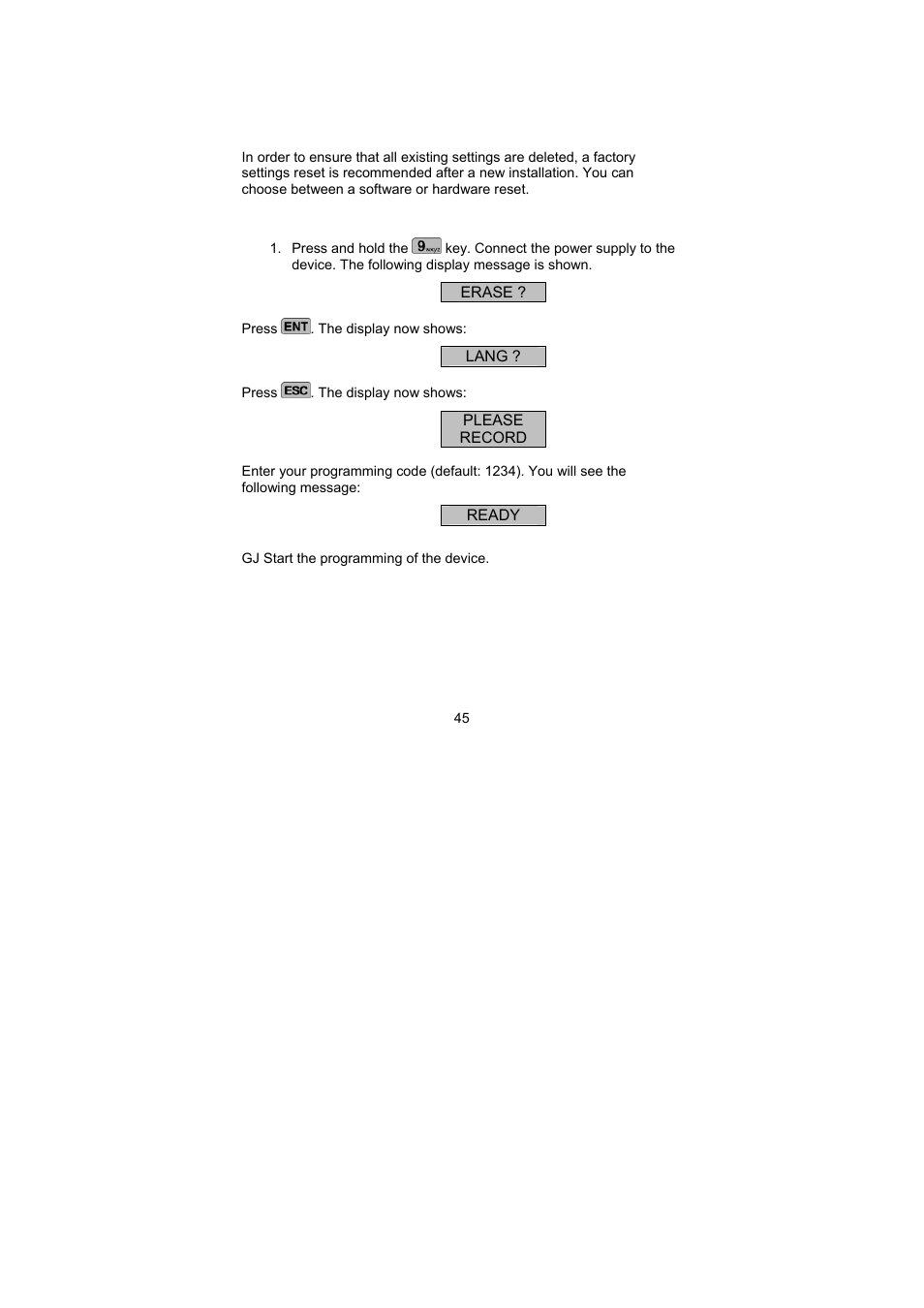 Putting into operation | ABUS AZ6301 Terxon PSTN dialer User Manual | Page 45 / 189