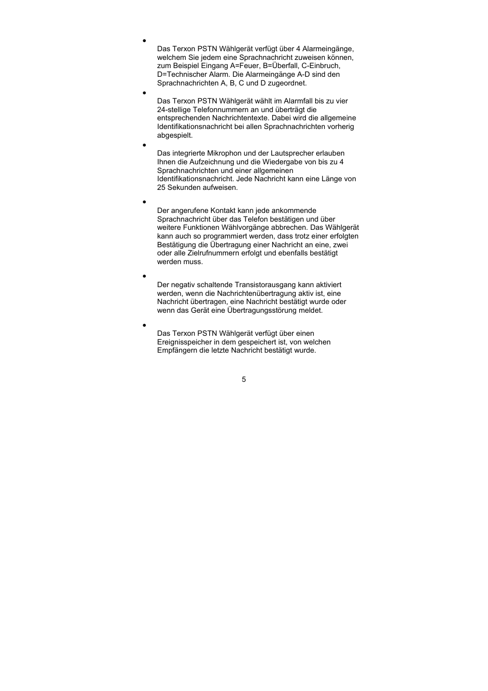 ABUS AZ6301 Terxon PSTN dialer User Manual | Page 5 / 189