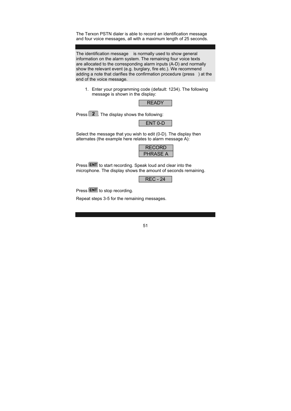 ABUS AZ6301 Terxon PSTN dialer User Manual | Page 51 / 189