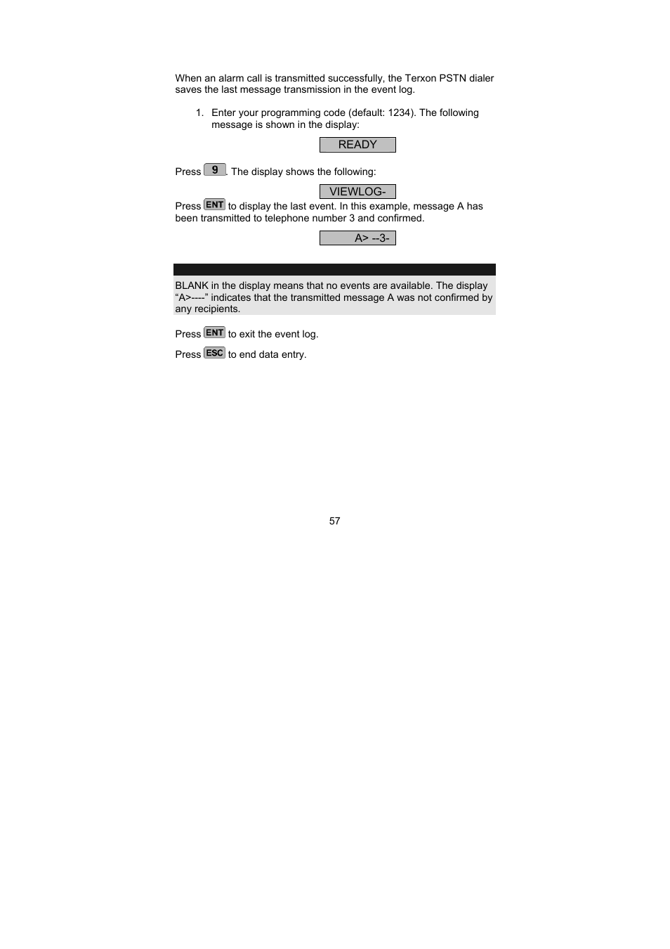 ABUS AZ6301 Terxon PSTN dialer User Manual | Page 57 / 189