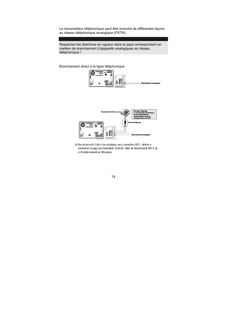 ABUS AZ6301 Terxon PSTN dialer User Manual | Page 74 / 189