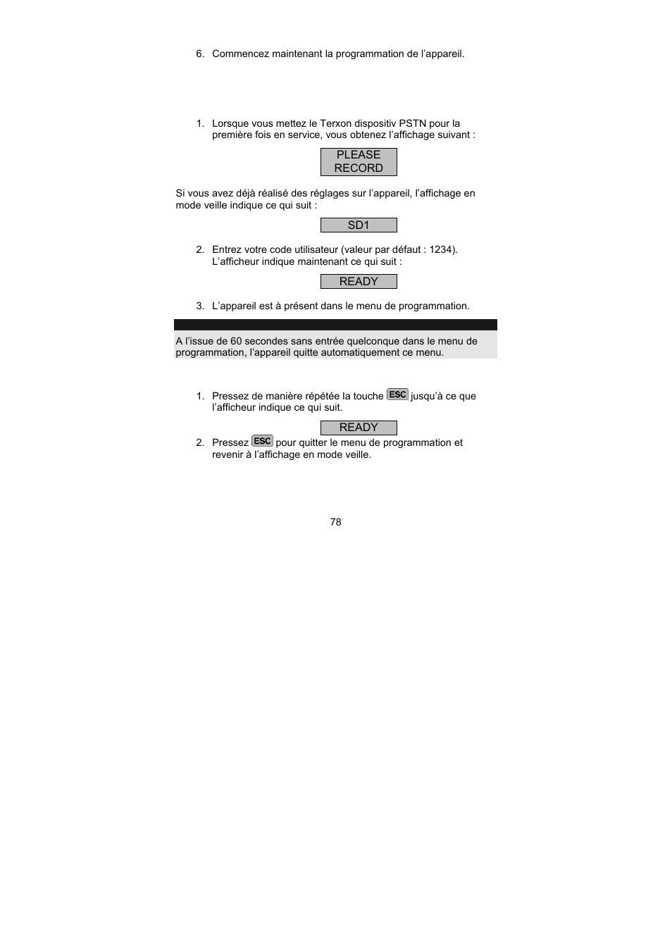 ABUS AZ6301 Terxon PSTN dialer User Manual | Page 78 / 189