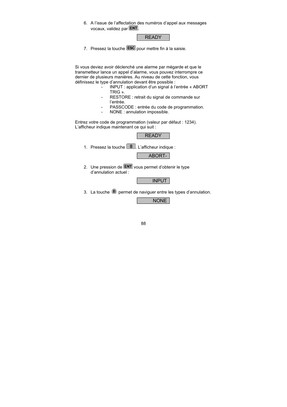 ABUS AZ6301 Terxon PSTN dialer User Manual | Page 88 / 189