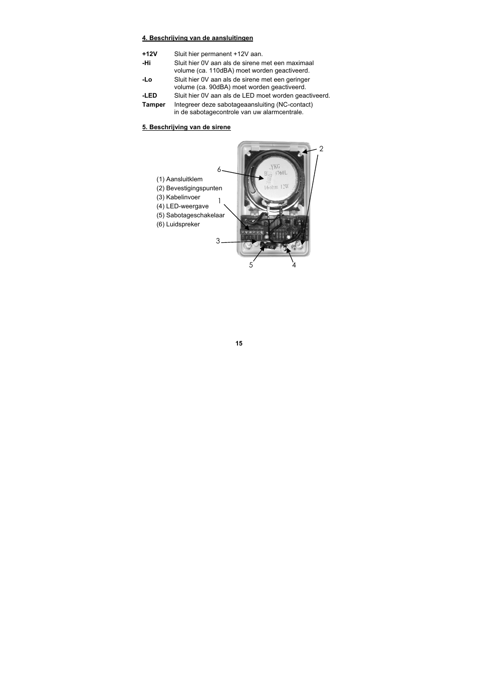 ABUS SG1250 Inside siren User Manual | Page 15 / 19