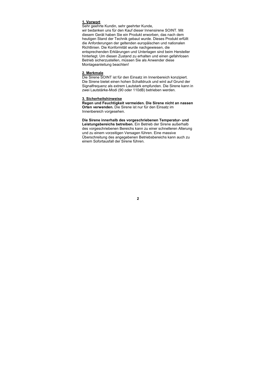ABUS SG1250 Inside siren User Manual | Page 2 / 19