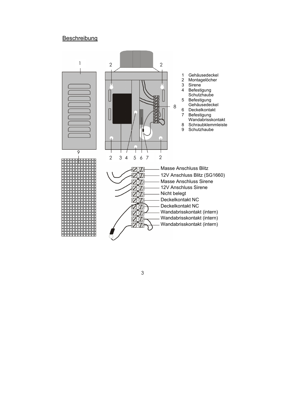 ABUS SG1660 Optic_acoustic combination signal transmitter User Manual | Page 3 / 24