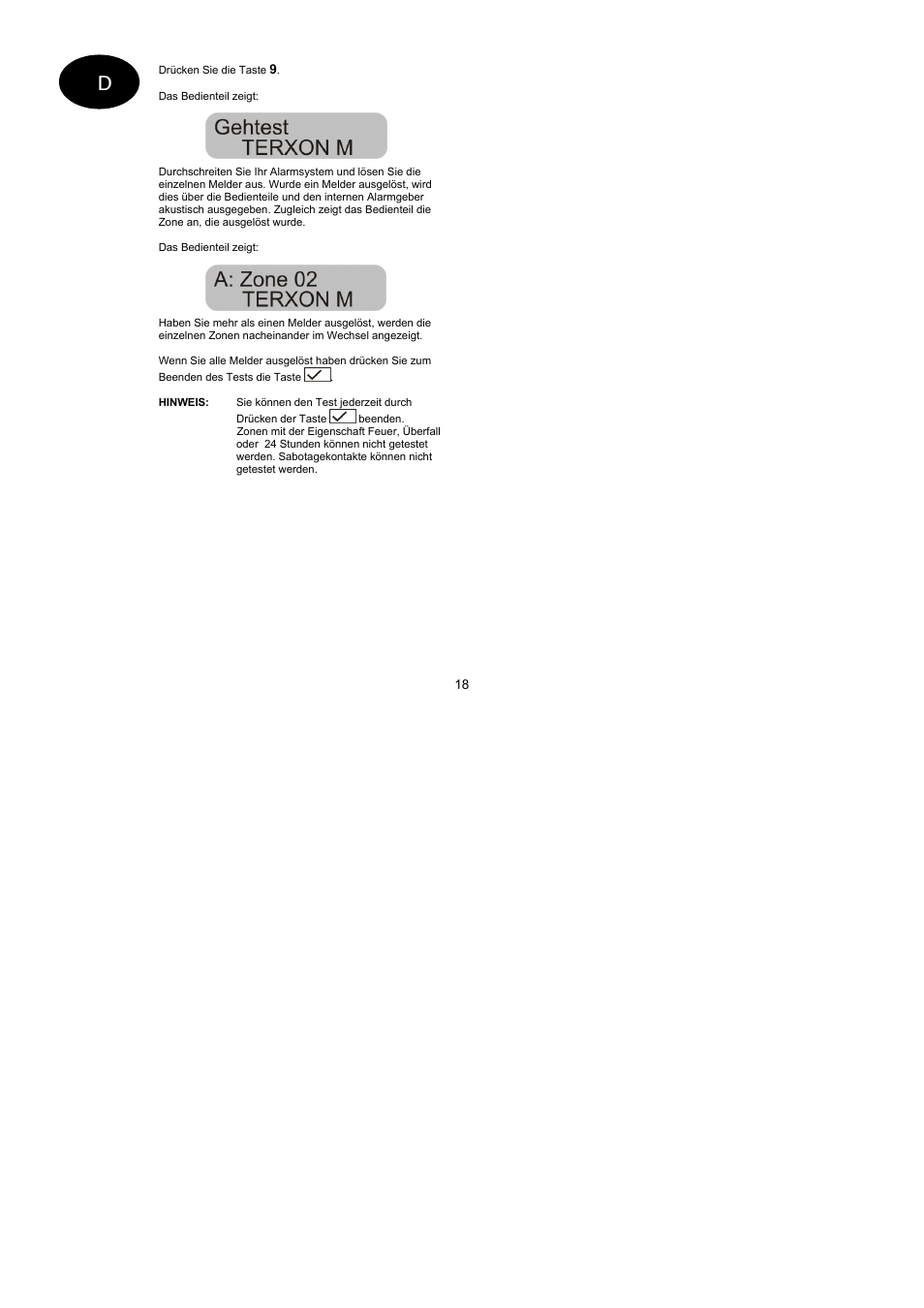 ABUS AZ4110 LCD Keypad for Terxon SX_MX Operating instructions User Manual | Page 18 / 82