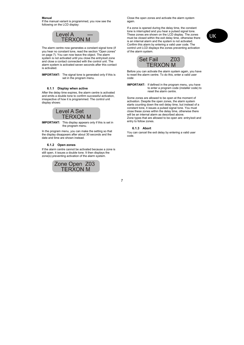 ABUS AZ4110 LCD Keypad for Terxon SX_MX Operating instructions User Manual | Page 29 / 82