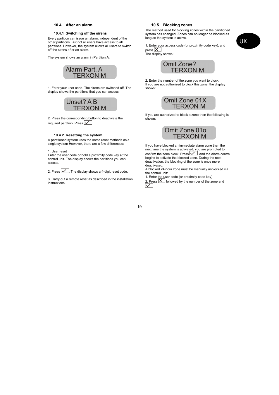 ABUS AZ4110 LCD Keypad for Terxon SX_MX Operating instructions User Manual | Page 41 / 82