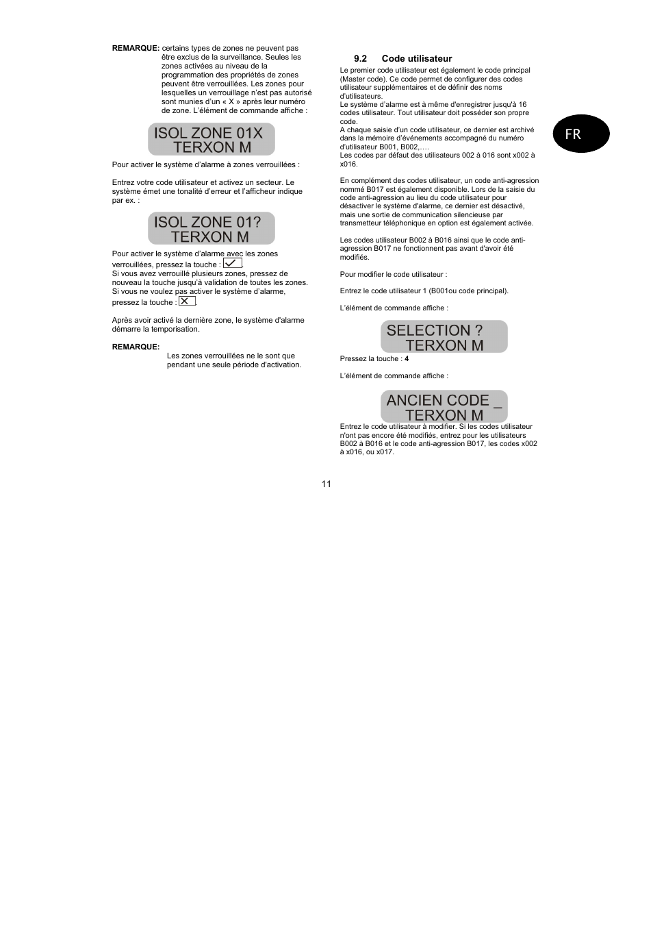 ABUS AZ4110 LCD Keypad for Terxon SX_MX Operating instructions User Manual | Page 53 / 82